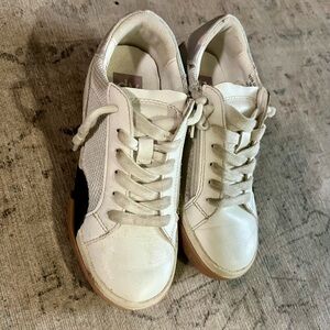 DV by Dolce Vita White and Black Kids Sneakers